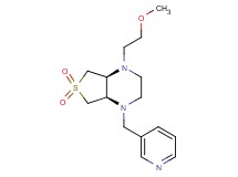 (4aR*,7aS*)-1-(2-methoxyethyl)-4-(pyridin-3-ylmethyl)octahydrothieno[3,4-b]pyrazine 6,6-dioxide