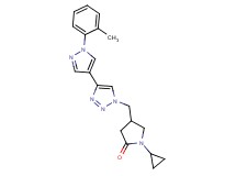 1-cyclopropyl-4-({4-[1-(2-methylphenyl)-1H-pyrazol-4-yl]-1H-1,2,3-triazol-1-yl}methyl)pyrrolidin-2-one