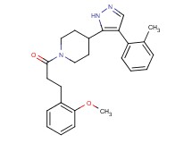 1-[3-(2-methoxyphenyl)propanoyl]-4-[4-(2-methylphenyl)-1H-pyrazol-5-yl]piperidine