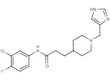 N-(3-chloro-4-fluorophenyl)-3-[1-(1H-imidazol-4-ylmethyl)piperidin-4-yl]propanamide