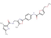N-{[2-(4-{[5-(methoxymethyl)-2-furoyl]amino}phenyl)-5-methyl-1,3-oxazol-4-yl]methyl}-3,5-dimethyl-1H-pyrrole-2-carboxamide