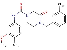 N-(3-methoxy-4-methylphenyl)-4-(3-methylbenzyl)-3-oxopiperazine-1-carboxamide