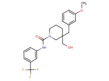 3-(hydroxymethyl)-3-(3-methoxybenzyl)-N-[3-(trifluoromethyl)phenyl]-1-piperidinecarboxamide