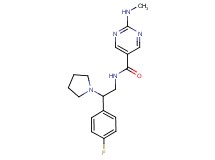 N-[2-(4-fluorophenyl)-2-pyrrolidin-1-ylethyl]-2-(methylamino)pyrimidine-5-carboxamide