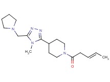 4-[4-methyl-5-(pyrrolidin-1-ylmethyl)-4H-1,2,4-triazol-3-yl]-1-[(3E)-pent-3-enoyl]piperidine