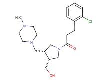 {(3R*,4R*)-1-[3-(2-chlorophenyl)propanoyl]-4-[(4-methylpiperazin-1-yl)methyl]pyrrolidin-3-yl}methanol