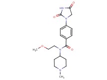 4-(2,4-dioxoimidazolidin-1-yl)-N-(2-methoxyethyl)-N-(1-methylpiperidin-4-yl)benzamide