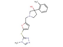 3-(2-methylphenyl)-1-({5-[(4-methyl-4H-1,2,4-triazol-3-yl)thio]-2-furyl}methyl)pyrrolidin-3-ol