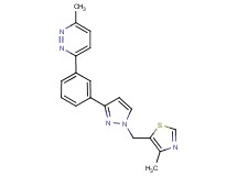 3-methyl-6-(3-{1-[(4-methyl-1,3-thiazol-5-yl)methyl]-1H-pyrazol-3-yl}phenyl)pyridazine