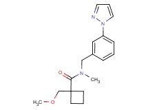 1-(methoxymethyl)-N-methyl-N-[3-(1H-pyrazol-1-yl)benzyl]cyclobutanecarboxamide