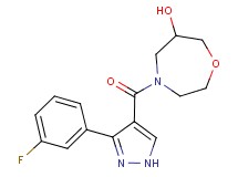 4-{[3-(3-fluorophenyl)-1H-pyrazol-4-yl]carbonyl}-1,4-oxazepan-6-ol