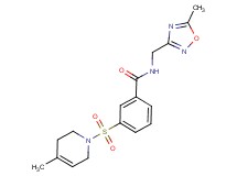 3-[(4-methyl-3,6-dihydropyridin-1(2H)-yl)sulfonyl]-N-[(5-methyl-1,2,4-oxadiazol-3-yl)methyl]benzamide