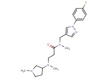 N~1~-{[1-(4-fluorophenyl)-1H-pyrazol-4-yl]methyl}-N~1~,N~3~-dimethyl-N~3~-(1-methyl-3-pyrrolidinyl)-beta-alaninamide