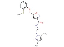 N-[2-(3,5-dimethyl-1H-pyrazol-1-yl)ethyl]-5-{[2-(methylthio)phenoxy]methyl}-3-isoxazolecarboxamide