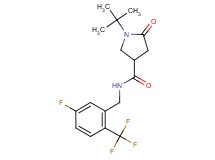 1-tert-butyl-N-[5-fluoro-2-(trifluoromethyl)benzyl]-5-oxo-3-pyrrolidinecarboxamide