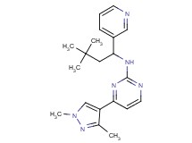 4-(1,3-dimethyl-1H-pyrazol-4-yl)-N-[3,3-dimethyl-1-(3-pyridinyl)butyl]-2-pyrimidinamine trifluoroacetate