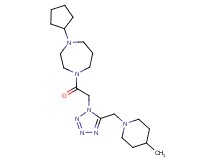 1-cyclopentyl-4-({5-[(4-methyl-1-piperidinyl)methyl]-1H-tetrazol-1-yl}acetyl)-1,4-diazepane