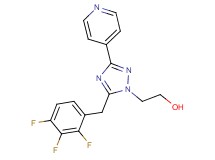 2-[3-pyridin-4-yl-5-(2,3,4-trifluorobenzyl)-1H-1,2,4-triazol-1-yl]ethanol