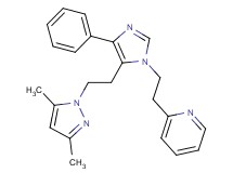 2-(2-{5-[2-(3,5-dimethyl-1H-pyrazol-1-yl)ethyl]-4-phenyl-1H-imidazol-1-yl}ethyl)pyridine