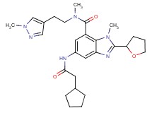 5-[(cyclopentylacetyl)amino]-N,1-dimethyl-N-[2-(1-methyl-1H-pyrazol-4-yl)ethyl]-2-(tetrahydro-2-furanyl)-1H-benzimidazole-7-carboxamide