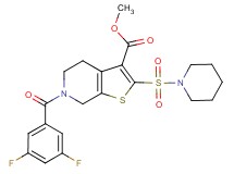 methyl 6-(3,5-difluorobenzoyl)-2-(1-piperidinylsulfonyl)-4,5,6,7-tetrahydrothieno[2,3-c]pyridine-3-carboxylate