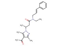 3-(4-acetyl-3,5-dimethyl-1H-pyrazol-1-yl)-N-ethyl-N-[(2E)-3-phenylprop-2-en-1-yl]butanamide