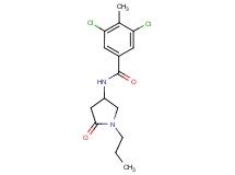 3,5-dichloro-4-methyl-N-(5-oxo-1-propyl-3-pyrrolidinyl)benzamide