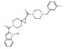 2-[(1-{[4-(3-fluorobenzyl)-1-piperazinyl]carbonyl}-6-azaspiro[2.5]oct-6-yl)carbonyl]-1-methyl-1H-indole