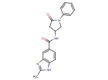 2-methyl-N-(5-oxo-1-phenyl-3-pyrrolidinyl)-1H-benzimidazole-5-carboxamide