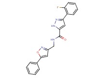 3-(2-fluorophenyl)-N-[(5-phenyl-3-isoxazolyl)methyl]-1H-pyrazole-5-carboxamide