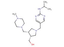 {(3R*,4S*)-1-{[2-(isopropylamino)pyrimidin-5-yl]methyl}-4-[(4-methylpiperazin-1-yl)methyl]pyrrolidin-3-yl}methanol