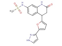 N-{2-oxo-4-[5-(1H-pyrazol-3-yl)-2-furyl]-1,2,3,4-tetrahydroquinolin-7-yl}methanesulfonamide