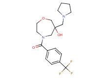 6-(pyrrolidin-1-ylmethyl)-4-[4-(trifluoromethyl)benzoyl]-1,4-oxazepan-6-ol