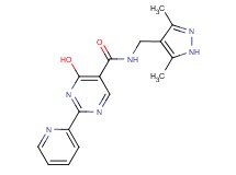 N-[(3,5-dimethyl-1H-pyrazol-4-yl)methyl]-4-hydroxy-2-pyridin-2-ylpyrimidine-5-carboxamide