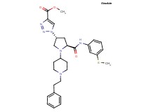 methyl 1-{(3R,5S)-5-({[3-(methylthio)phenyl]amino}carbonyl)-1-[1-(2-phenylethyl)-4-piperidinyl]-3-pyrrolidinyl}-1H-1,2,3-triazole-4-carboxylate