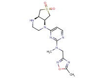 4-[(4aR*,7aS*)-6,6-dioxidohexahydrothieno[3,4-b]pyrazin-1(2H)-yl]-N-methyl-N-[(5-methyl-1,2,4-oxadiazol-3-yl)methyl]pyrimidin-2-amine