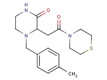 4-(4-methylbenzyl)-3-[2-oxo-2-(4-thiomorpholinyl)ethyl]-2-piperazinone