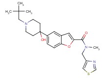 5-[1-(2,2-dimethylpropyl)-4-hydroxy-4-piperidinyl]-N-methyl-N-(1,3-thiazol-4-ylmethyl)-1-benzofuran-2-carboxamide