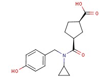 (1R*,3S*)-3-{[cyclopropyl(4-hydroxybenzyl)amino]carbonyl}cyclopentanecarboxylic acid