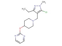 2-({1-[(5-chloro-3-ethyl-1-methyl-1H-pyrazol-4-yl)methyl]piperidin-4-yl}oxy)pyrimidine