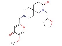 9-[(5-methoxy-4-oxo-4H-pyran-2-yl)methyl]-2-(tetrahydrofuran-2-ylmethyl)-2,9-diazaspiro[5.5]undecan-3-one
