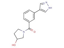1-[3-(1H-pyrazol-4-yl)benzoyl]pyrrolidin-3-ol