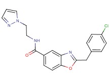 2-(4-chlorobenzyl)-N-[2-(1H-pyrazol-1-yl)ethyl]-1,3-benzoxazole-5-carboxamide
