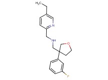 1-(5-ethyl-2-pyridinyl)-N-{[3-(3-fluorophenyl)tetrahydro-3-furanyl]methyl}methanamine