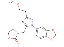 3-{[1-(1,3-benzodioxol-5-yl)-3-(2-methoxyethyl)-1H-1,2,4-triazol-5-yl]methyl}-1,3-oxazolidin-2-one