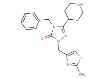 4-benzyl-2-[(2-methyl-1,3-thiazol-4-yl)methyl]-5-(4-piperidinyl)-2,4-dihydro-3H-1,2,4-triazol-3-one hydrochloride