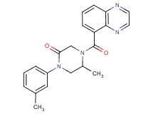 5-methyl-1-(3-methylphenyl)-4-(5-quinoxalinylcarbonyl)-2-piperazinone
