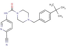 4-(4-tert-butylbenzyl)-N-(6-cyanopyridin-3-yl)piperazine-1-carboxamide