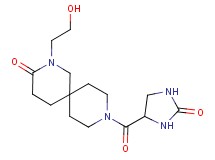 2-(2-hydroxyethyl)-9-[(2-oxo-4-imidazolidinyl)carbonyl]-2,9-diazaspiro[5.5]undecan-3-one