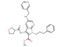 methyl 1-(3-phenylpropyl)-5-[(3-pyridinylmethyl)amino]-3-[(tetrahydro-3-furanylcarbonyl)amino]-1H-pyrrolo[2,3-b]pyridine-2-carboxylate
